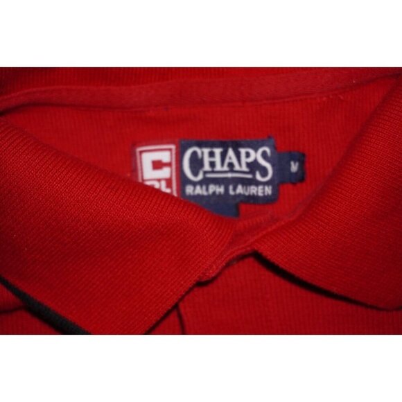 Vintage Chaps Ralph Lauren Long Sleeve Polo Shirt - Red -Preppy, Y2K, Streetwear - Picture 4 of 12